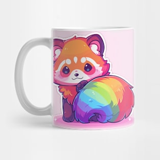 Rainbow red panda Mug